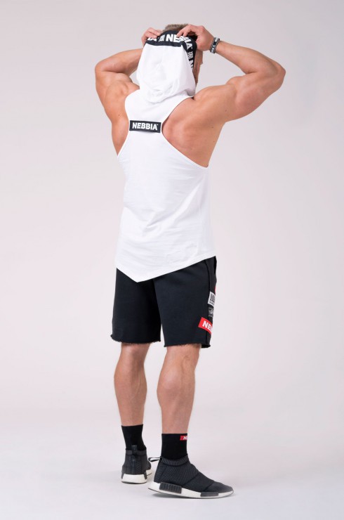 Майка Nebbia c капюшоном Hooded Singlet 173 white
