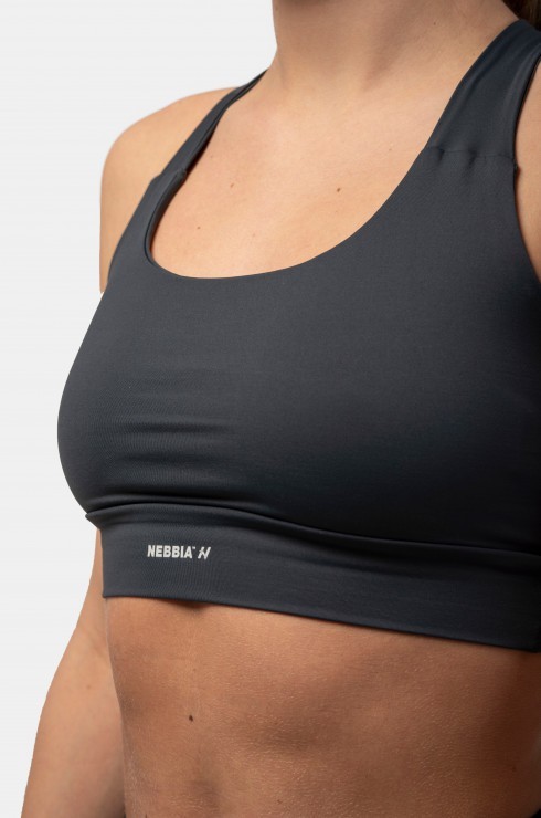 Топ NEBBIA Active Sports Bra with medium impact 413 Dark grey