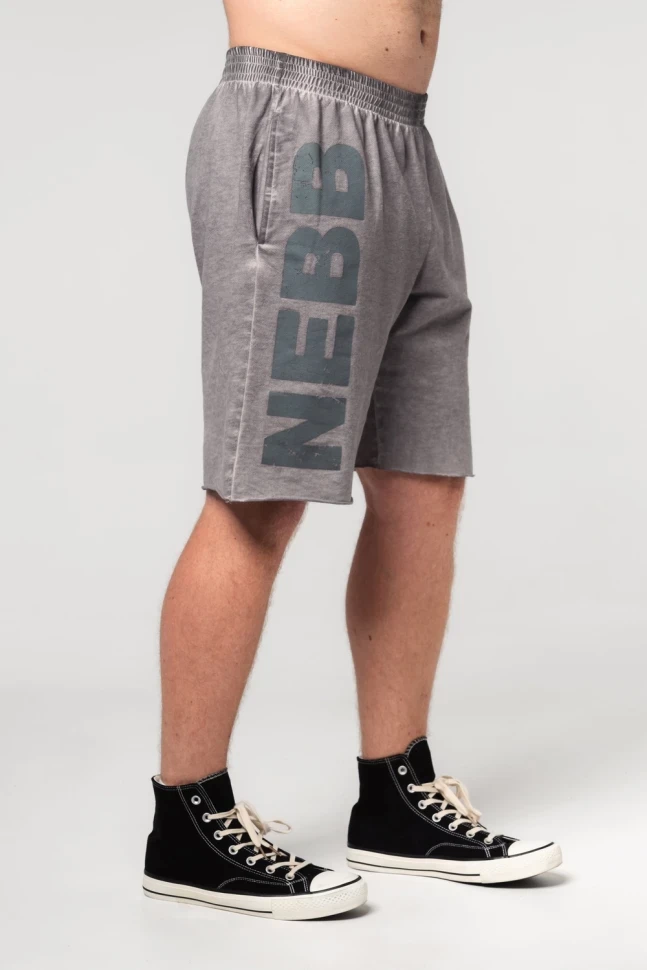 Шорты Nebbia Washed-off Gym Sweatshorts NO BS 367 Light Grey