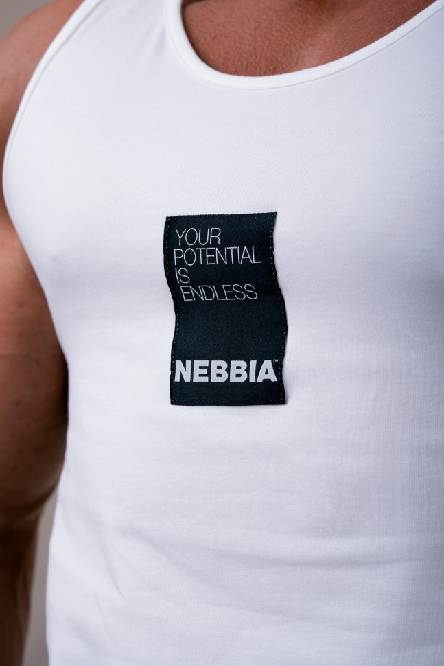 Майка Nebbia Singlet Your potential is endless 174 white