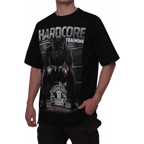 Футболка Hardcore Training х Ground Shark The Moment of Truth Black Oversized Fit hctshirt0450