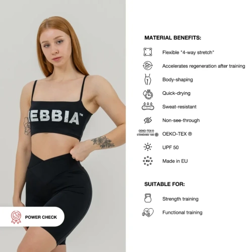 Топ Nebbia Bandeau bra BACK CHECK 612 black