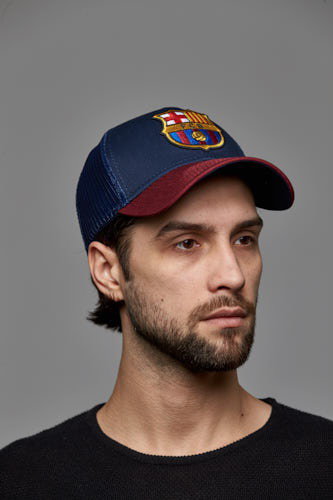 Бейсболка ATRIBUTIKA & CLUB Barcelona, син.-бордо 107741