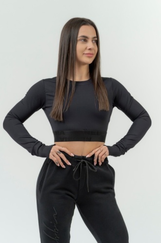 Лонгслив NEBBIA 839 Long Sleeve Crop Top INTENSE Perform Black