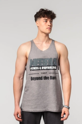 Майка Nebbia Washed-off Oversized Stringer MAX OUT 359 light grey