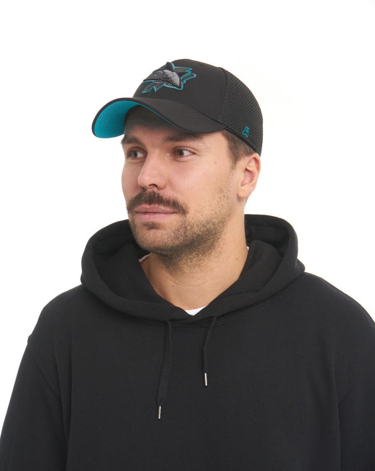 Бейсболка ATRIBUTIKA & CLUB San Jose Sharks, черн.-бирюз. 31550