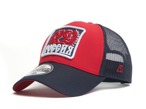 Бейсболка ATRIBUTIKA & CLUB Россия, красн.-сер. 10199 (52-54)