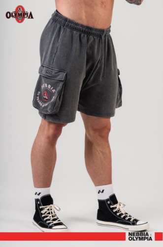 Шорты Nebbia Washed Loose Fit Cargo Shorts LEGACY 787 Grey (L)