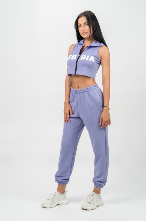 Толстовка Nebbia Sleeveless Zip-Up Hoodie MUSCLE MOMMY 258 Light Purple