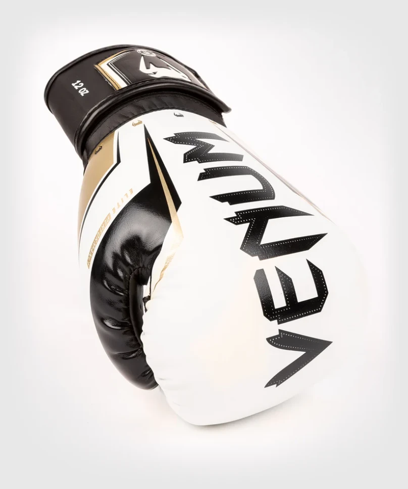 Перчатки боксерские Venum Elite Evo Boxing Gloves - White/Gold ven04260-226