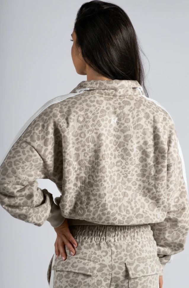 Свитшот Nebbia Half-zip Leopard Sweatshirt PRIMAL 866 Cream