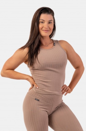 Майка Nebbia Organic Cotton Ribbed Tank Top 414 brown