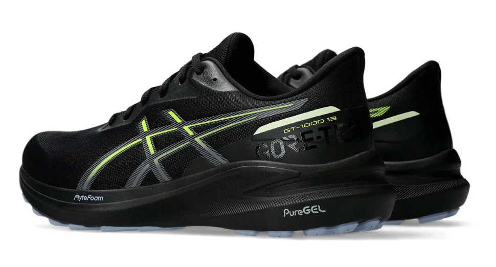 Кроссовки Asics GT-1000 13 GTX 1011B857-001 BLACK/SAFETY YELLOW