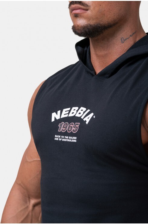 Майка Nebbia c капюшоном Legend-approved hoodie tank top 191 BK