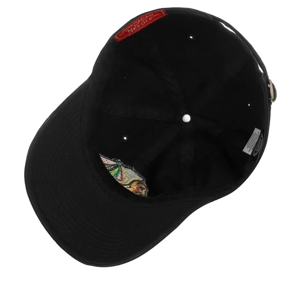 Бейсболка AMERICAN NEEDLE 40742A-CBH Chicago Blackhawks Blue Line NHL (черный) 06-196-09-00