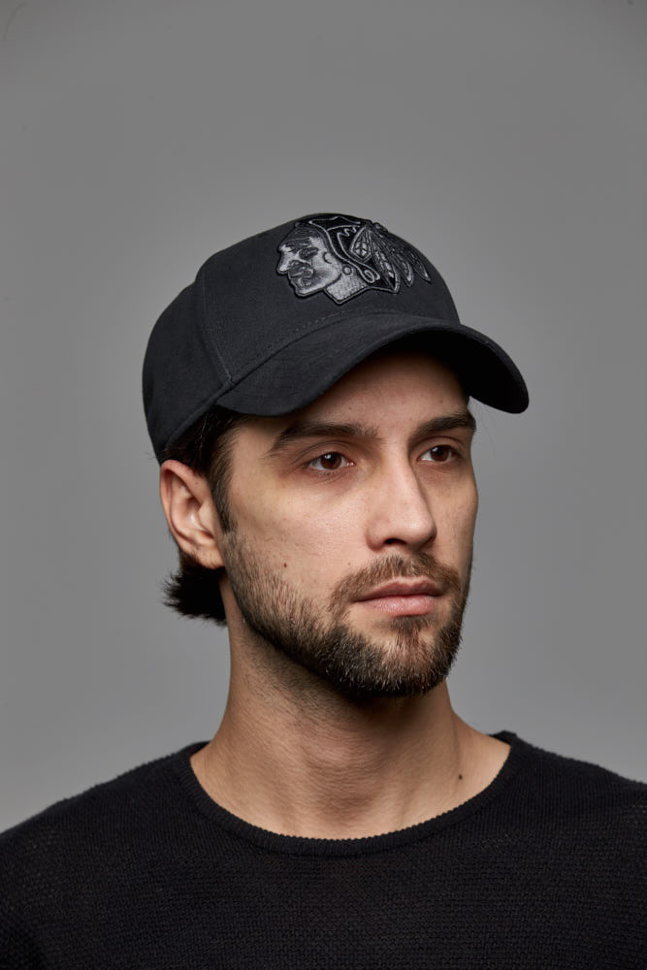 Бейсболка ATRIBUTIKA & CLUB Chicago Blackhawks, черн. 28135