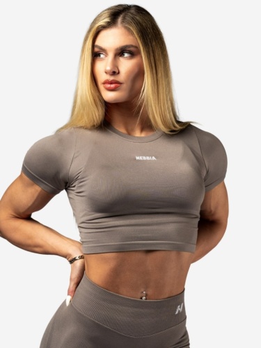Лонгслив Nebbia Seamless Short-Sleeve Top POWER 891 light brown ash