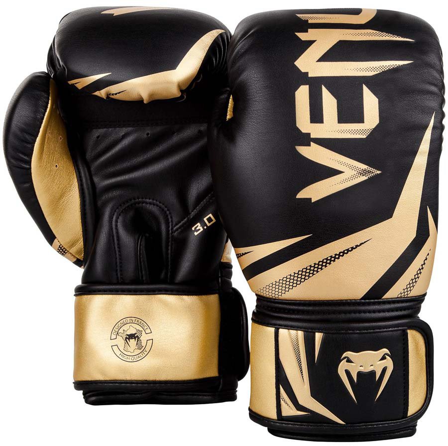 Перчатки боксерские Venum Challenger 3.0 Black/Gold 01167