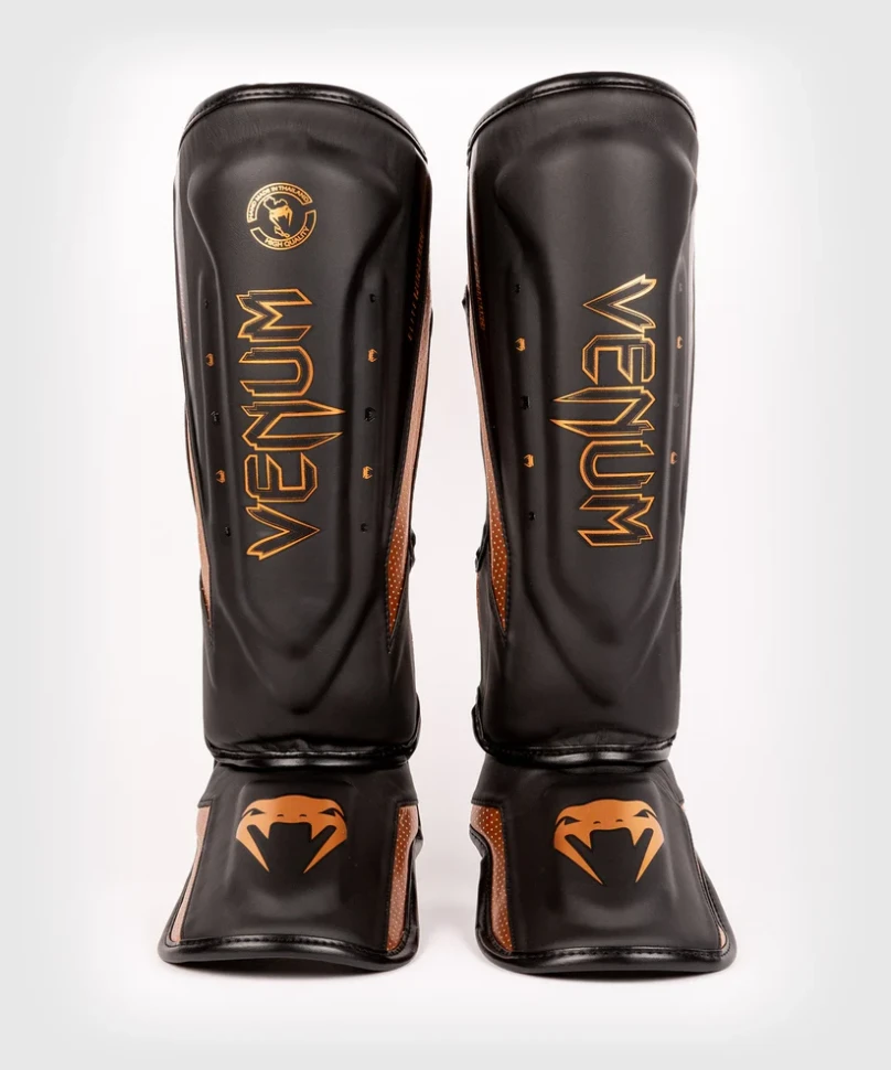 Щитки для ног Venum Elite Evo Shinguards - Black/Bronze ven04261-137