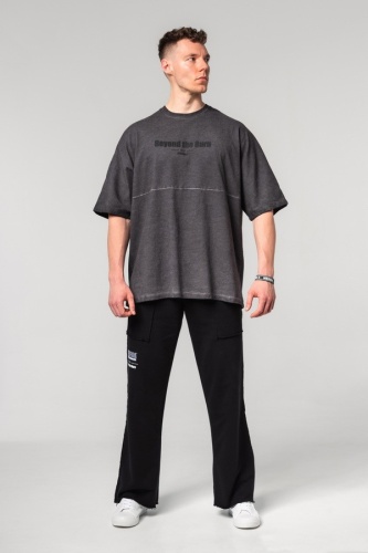 Футболка Nebbia Washed-off Oversized Heavyweight Cotton T-shirt NO SHORTCUTS 369 light grey (M)