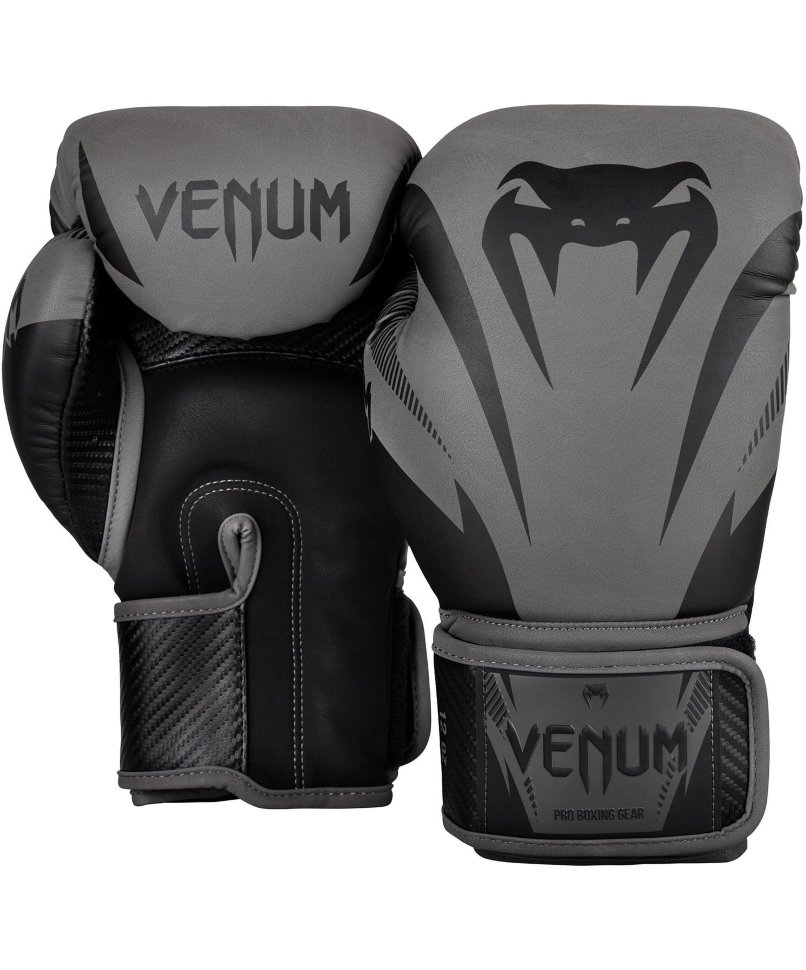 Перчатки боксерские Venum Impact Gray/Black 00277