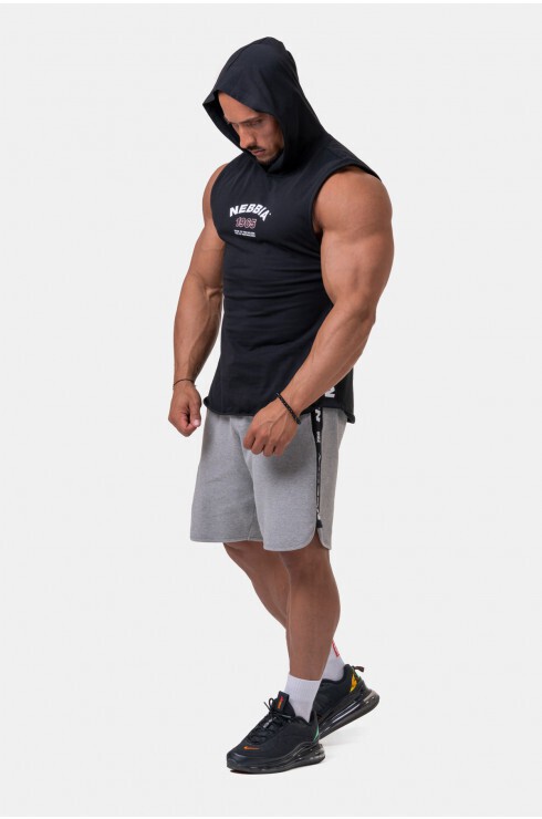 Майка Nebbia c капюшоном Legend-approved hoodie tank top 191 BK