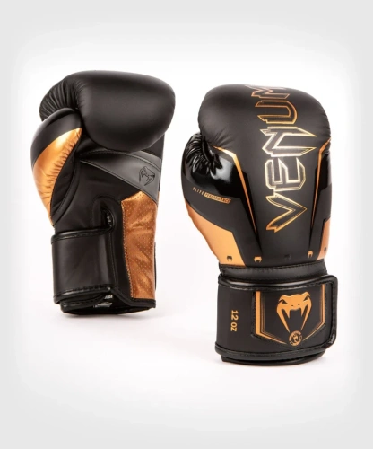 Перчатки боксерские Venum Elite Evo Boxing Gloves - Black/Bronze ven04260-137