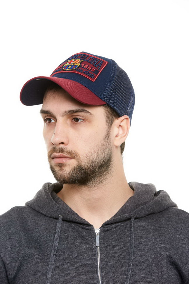 Бейсболка ATRIBUTIKA & CLUB Barcelona, син.-бордо 107721