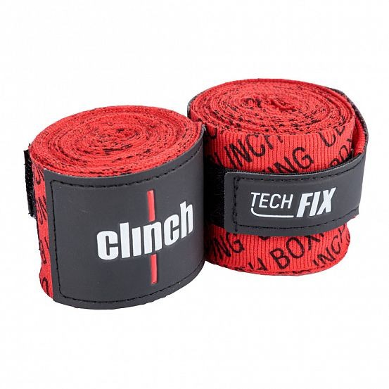 Бинты эластичные Clinch Boxing Crepe Bandage Tech Fix красные C140 (длина 3.5 м)