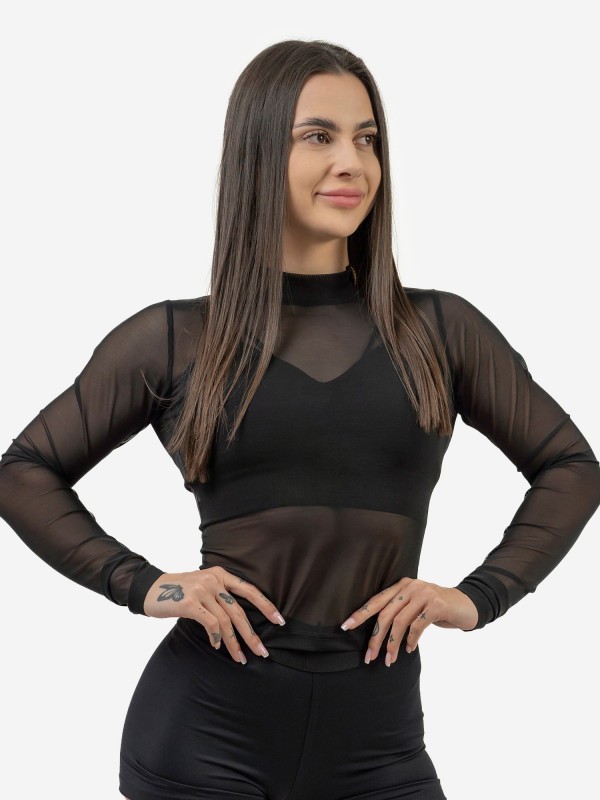 Лонгслив NEBBIA 847 Mesh Long Sleeve Top INTENSE Sheer Gold