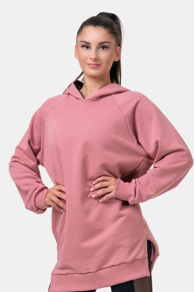 Толстовка Nebbia 580 Everyday HERO Long Sweatshirt with a hoodie Marron