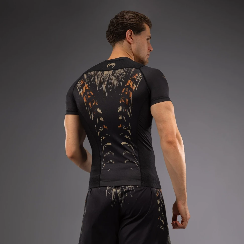 Рашгард Venum Tiger Men's S-S Rashguard - Black/Neon Orange Ven05340-117