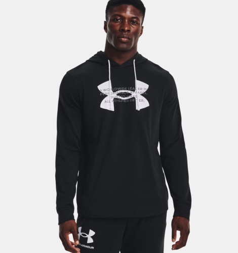 Толстовка Under Armour UA Rival Terry Logo Hoodie-BLK 1373382-001