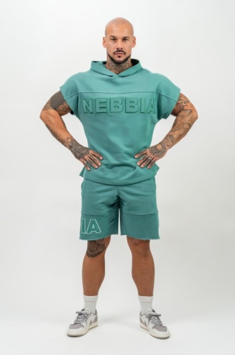 Футболка Nebbia Hooded T-shirt Gym Rag top CHAMPION 706 Green (M)