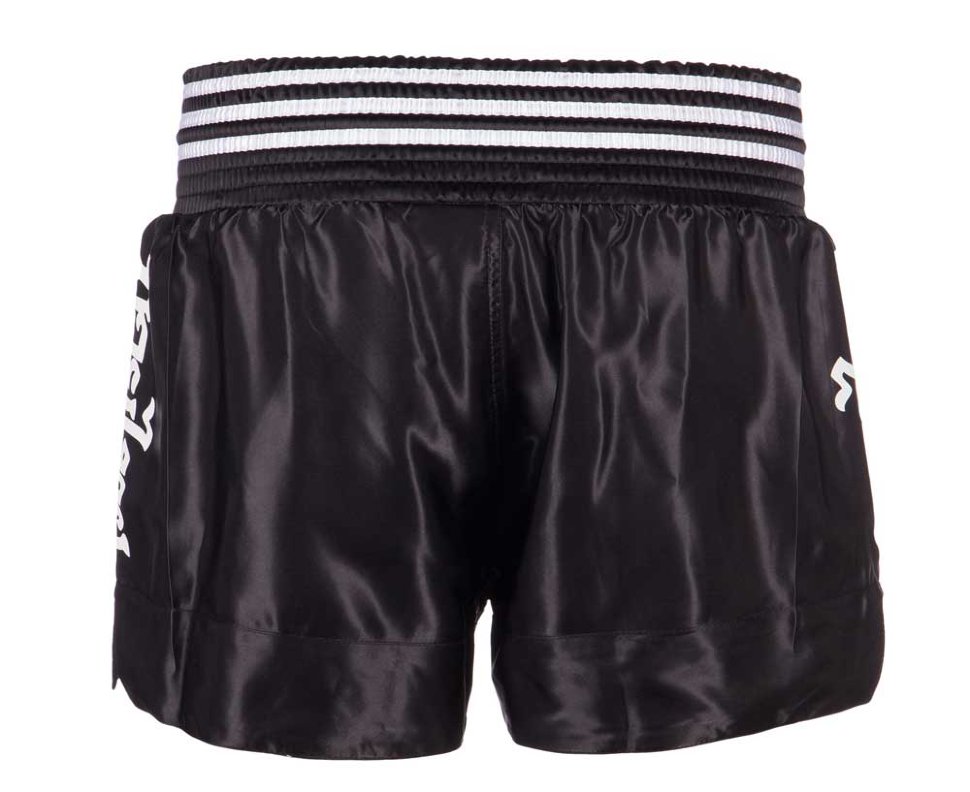 Шорты тайские Adidas Thai Boxing Short Satin adiSTH01черно-белые