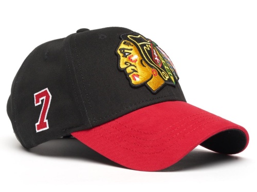 Бейсболка ATRIBUTIKA & CLUB Chicago Blackhawks №7, черн.-красн. 31347
