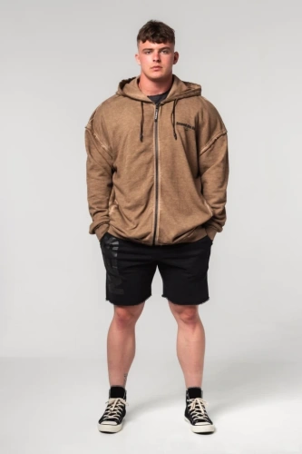 Толстовка Nebbia Washed-off Zip Up Hoodie GYM BRO 362 light Brown