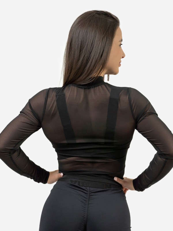 Лонгслив NEBBIA 847 Mesh Long Sleeve Top INTENSE Sheer Gold