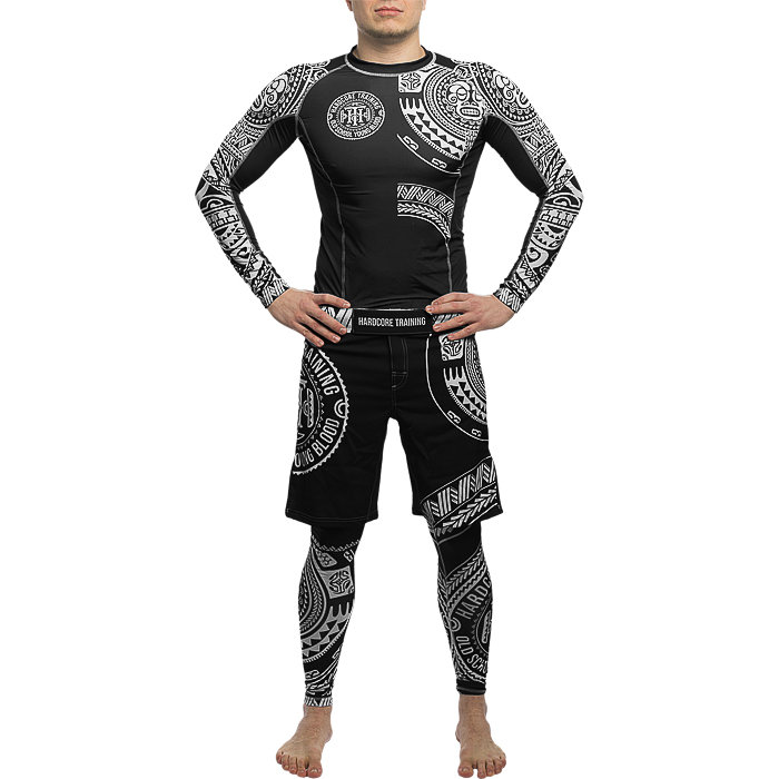 Шорты ММА Hardcore Training Ta Moko Black hctshorts046