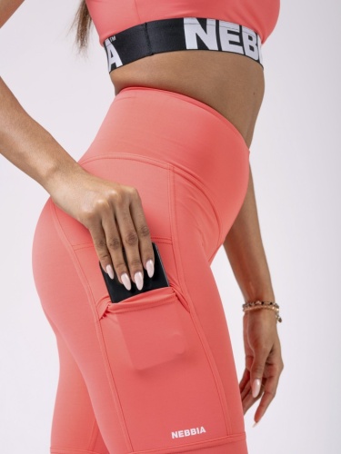 Лосины NEBBIA High waist Fit&Smart leggings 505 персиковый (L)