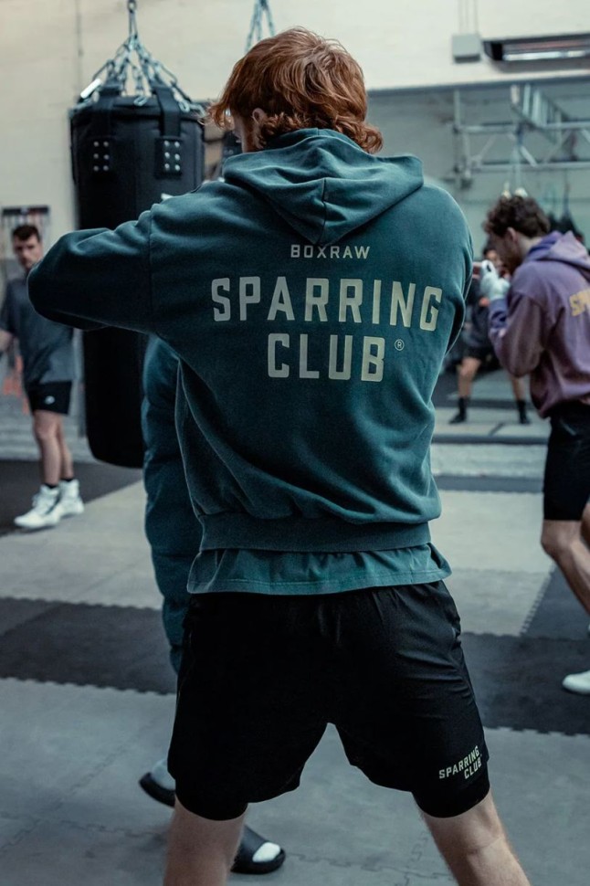 Толстовка Boxraw Sparring Club BXRW-SPCLH Бирюзовая