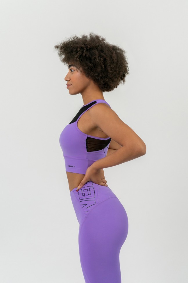 Лосины Nebbia 443 fit activewear high-waist leggings Lila