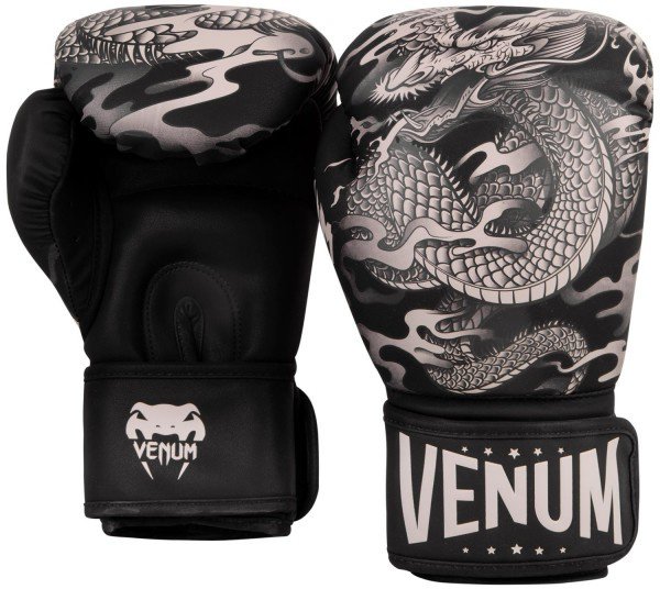 Перчатки боксерские Venum Dragon's Flight Black/Sand 02429