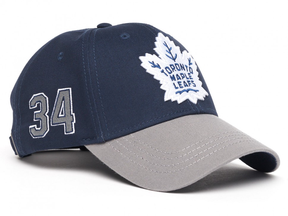 Бейсболка ATRIBUTIKA & CLUB Toronto Maple Leafs №34, син.-сер. 31354