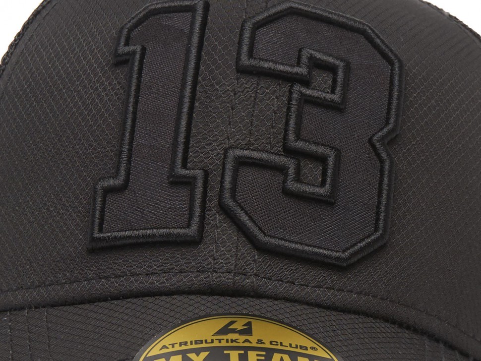 Бейсболка ATRIBUTIKA & CLUB №13, черн.-сер. 207237