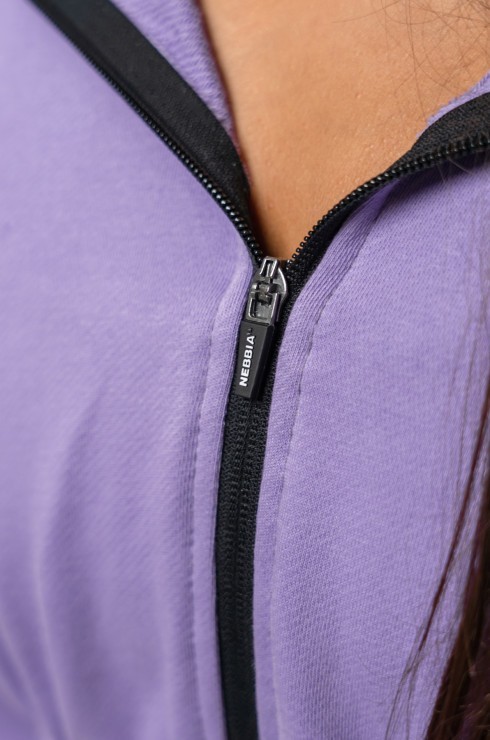 Толстовка Nebbia Cropped Zip-Up Hoodie ICONIC 254 Lila