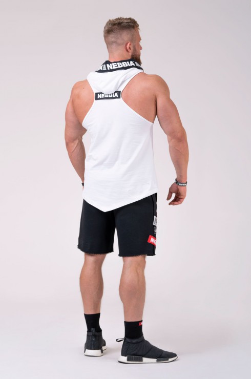 Майка Nebbia c капюшоном Hooded Singlet 173 white