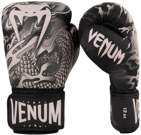 Перчатки боксерские Venum Dragon's Flight Black/Sand 02429