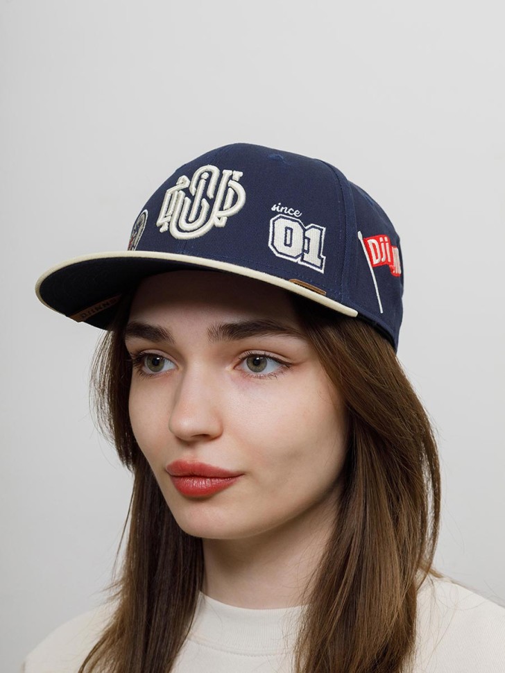 Бейсболка DJINNS арт. 6P TrueFit Anniversary (кремовый / темно-синий) 50-208-94-00