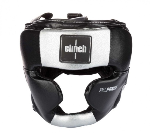 Шлем боксерский Clinch PUNCH 2.0 FULL FACE черно-серебристый C148